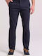 Trousers Chino Elastic in Regular Fit Navy Blue