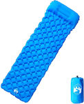 Vidaxl Camping Mattress Inflatable with Built-in Pillow Blue