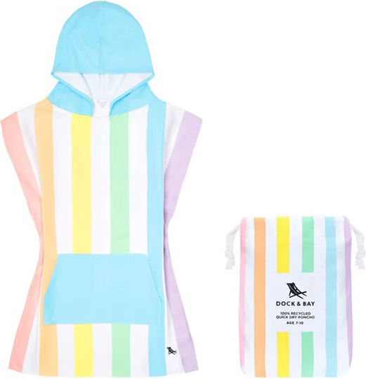 Dock & Bay Kids Beach Poncho Unicorn Waves Microfiber 75cm X 55cm 1011621719 Multicolor Girl Collection Su24