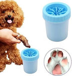 Silicone Pet Wash Cup 15x10cm Blue - Easy Dog Paw Cleaning Device
