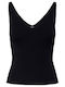 Jacqueline De Yong Women's Summer Blouse Sleeveless with V Neckline Black