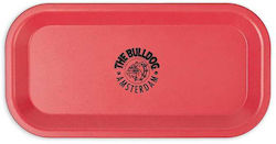 The Bulldog Amsterdam Plastic Rectangular Serving Tray with Handles in Red Color 20.5cm 1pcs