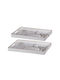 Artekko Plastic Dreptunghiular Tavă de Servire cu Mânere în Culoare Negru 48x36x5cm DF43576-WHIT-DS 1buc