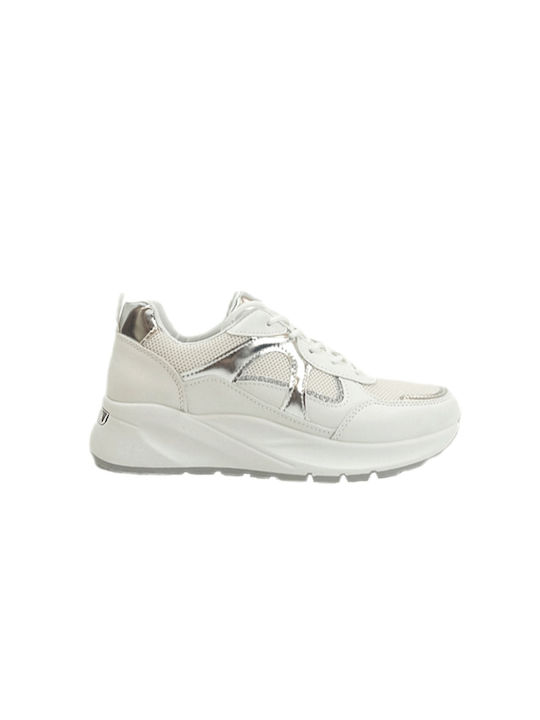 Ideal Shoes Damen Sneakers Weiß
