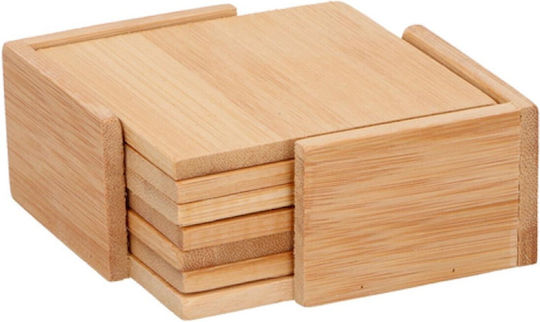 Secret de Gourmet Round Coaster Wooden with Stand 11cm 6pcs