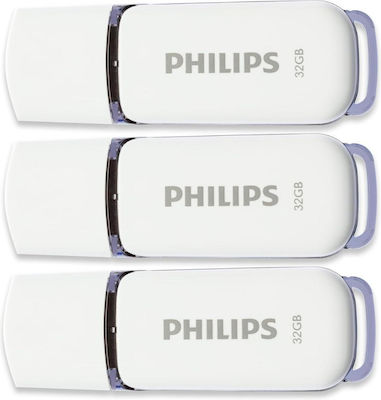 Philips Snow Pack 32GB USB 2.0 Stick Λευκό