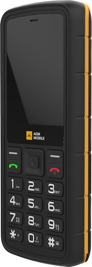AGM M9F Dual SIM Ανθεκτικό Κινητό με Κουμπιά Μαύρο / Πορτοκαλί
