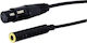 GBC Cable XLR female - 6.3mm female Μαύρο 3m 14.1703.03