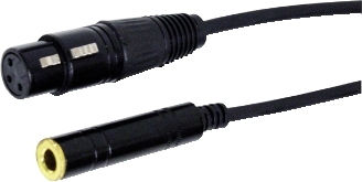 GBC Cable XLR female - 6.3mm female Μαύρο 3m 14.1703.03