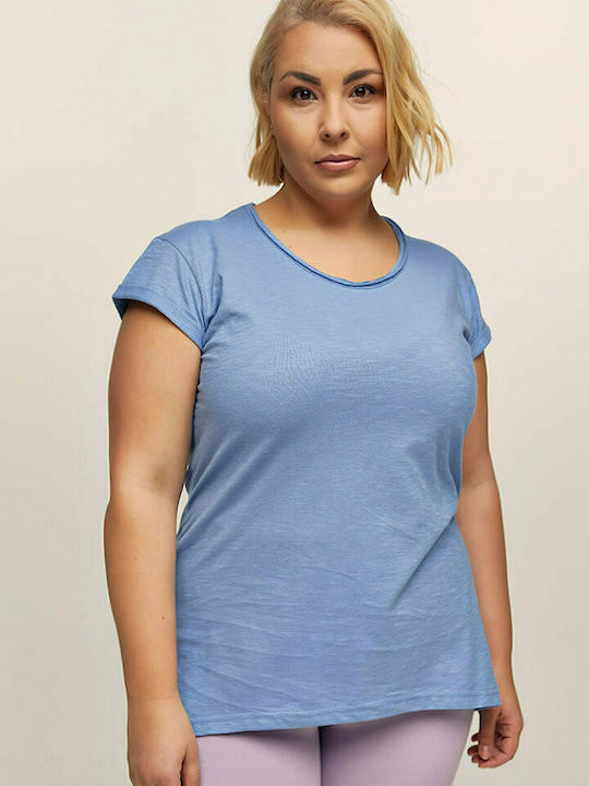 Bodymove Damen Sportlich T-shirt Blue 894