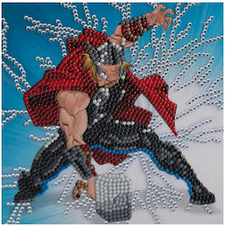 Craft Buddy Παιδικές Χειροτεχνίες Thor 18x18cm Crystal Art Card Cbcck-mcu906