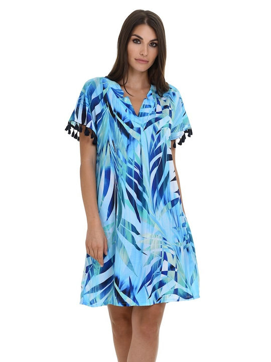 Primavera Women's Mini Dress Beachwear Blue