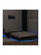 Single Wooden Brown Bed Base with Slats for Mattress 100x200cm