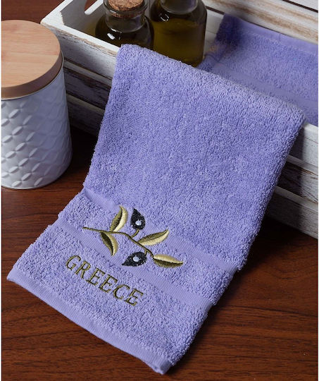 Silk Fashion Πετσέτα Κουζίνας από 100% Βαμβάκι σε Μωβ Χρώμα 50x100cm
