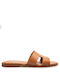 Sofia Manta Women's Flat Sandals in Tabac Brown Color