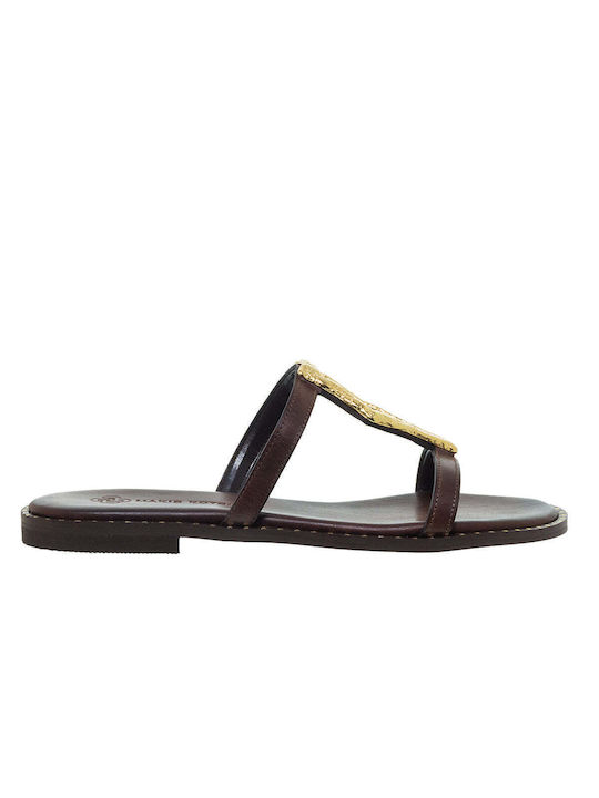 Makis Kotris Leather Women's Sandals Brown