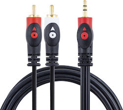 Libox 3.5mm male-2x 3.5mm male 1.5m LB0022