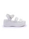 Love Berry Women's Ankle Strap Platforms White