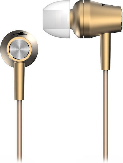 Hs-m360 Genius Handsfree Earphones No Volume Control On Cable Gold 3.5mm Earphone Jack