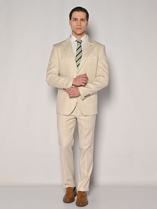 Sogo Men's Summer Suit Beige