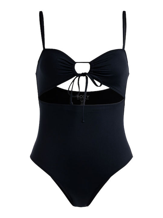 Roxy One-Piece Swimsuit with Cutouts Anthracite