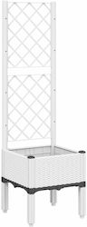 vidaXL Planter Box Plastic Alb vidaXL Planter Box Plastic Alb