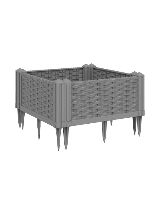 vidaXL Ζαρντινιέρα Πλαστική Αν.γκρι 42.5x42.5x2...