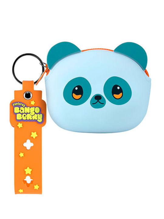Kids Wallet with Coins with Zipper & Keychain Light Blue