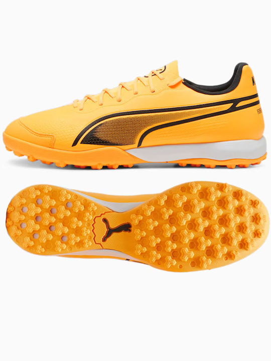 Puma King Pro TT Low Football Shoes with Molded Cleats Yellow