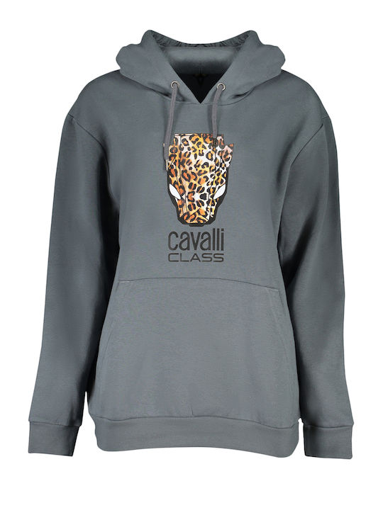 Roberto Cavalli Women's Hooded Sweatshirt Gray