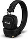 Marshall Major V 1006832 Wireless/Wired On Ear Headphones with 32hours hours of operation and Quick Charge Blaca