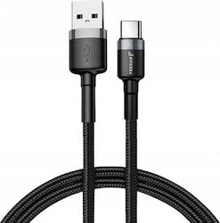 Feegar Împletit USB 3.0 Cablu USB-C bărbătesc - USB-A de sex masculin Negru 1m (FEE-01900)