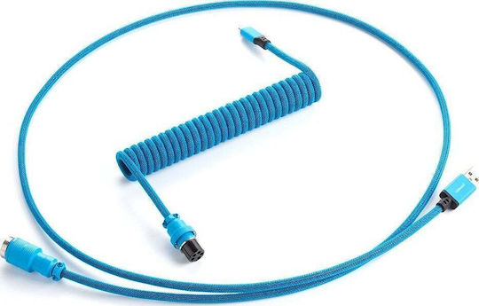 Cablemod Spiral USB 2.0 Cable USB-C male - USB-A Blue 1.5m (CM-PKCA-CLBALB-KLB150KLB-R)