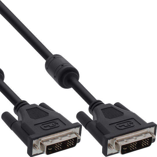 InLine 10m DVI-D male to DVI-D male Cable Black (17767)