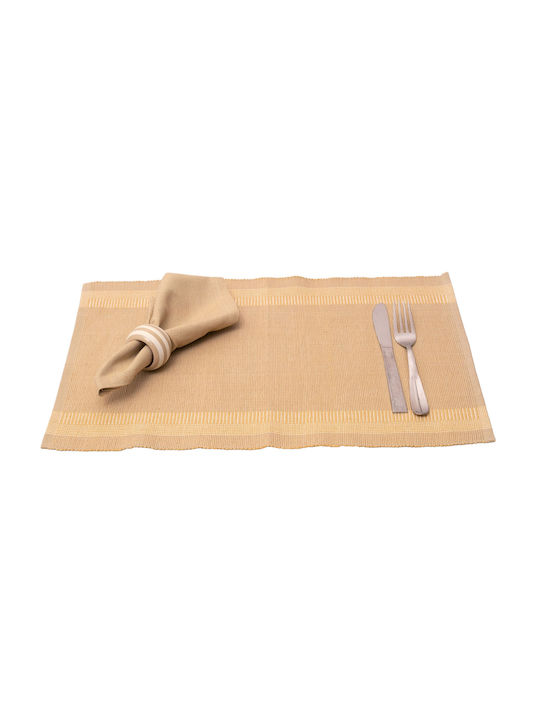 Viopros Napkin Cotton Set 18pcs Beige 33x50cm