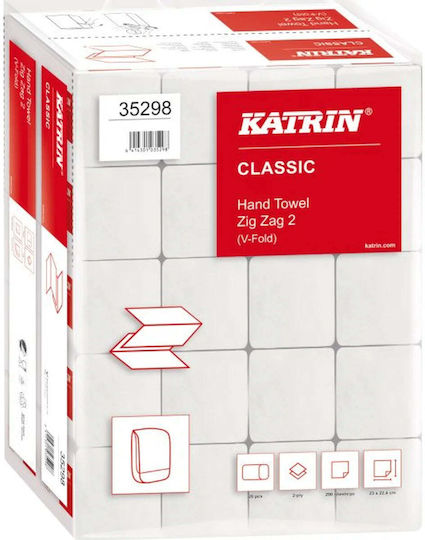 Katrin Кърпи За Ръце Z-Сгъване 2 Крила Бели 35298