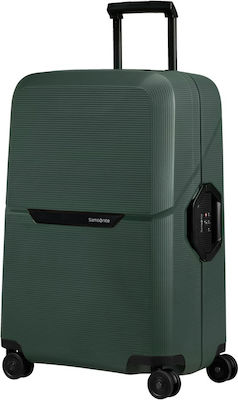 Samsonite Magnum Eco Spinner Medium Travel Suitcase Hard Forest Green, with 4 Wheels Height 69cm.