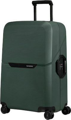 Samsonite Magnum Eco Spinner Medium Travel Suitcase Hard Forest Green, with 4 Wheels Height 69cm