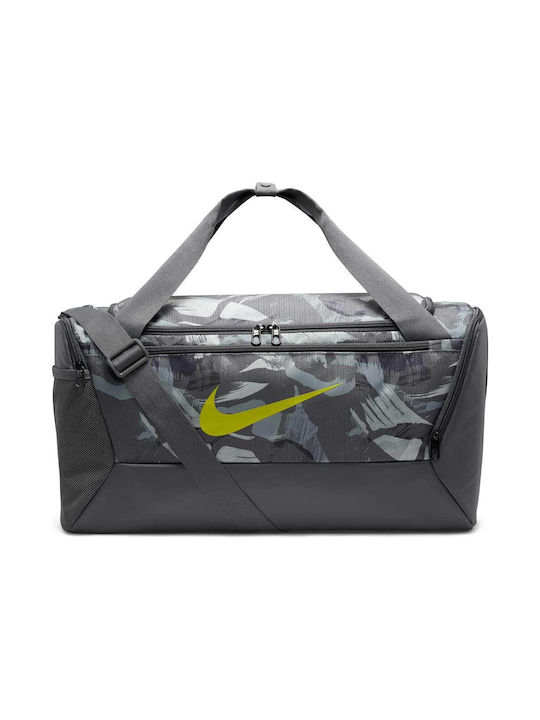 Nike Brasilia Printed Men's Gym Shoulder Bag Gray