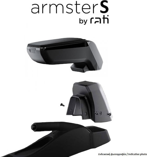 Rati Armster S Car PU Armrest for Smart ForTwo 2014+ Black