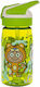Laken Animals Tritan Plastic Kids Water Bottle with Straw Green 450ml