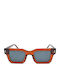 Gianfranco Ferre Men's Sunglasses with Orange Plastic Frame and Gray Polarized Lens GFF1407 003