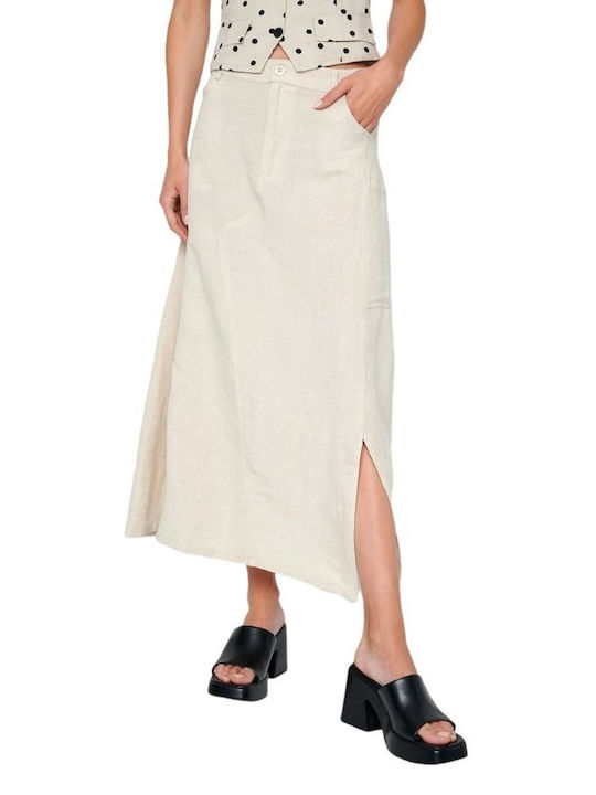 Ale - The Non Usual Casual Maxi Skirt in Beige color