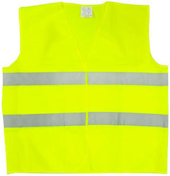 Vesta de Lucru Impermeabilă pentru Bărbați cu Benzi Reflectorizante Galbenă