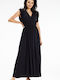 Awama Rochie cu Volane Black