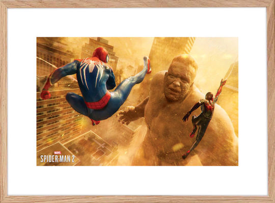 Walls Kids Wall Art Spiderman 2 Wooden Frame 40x30cm