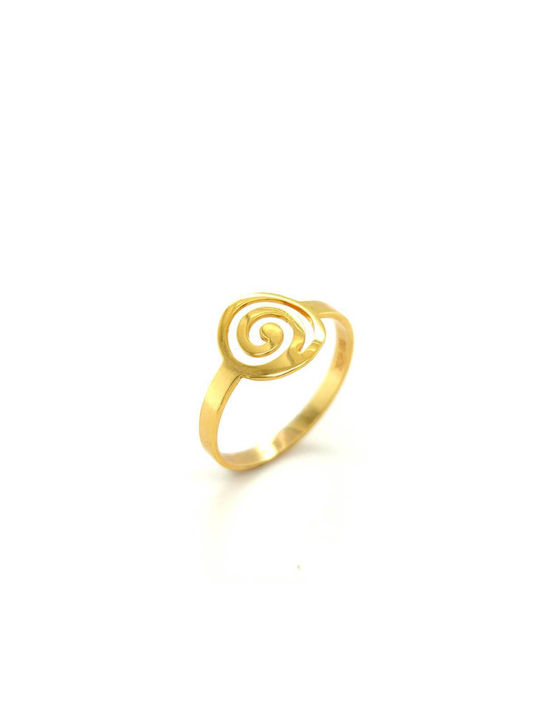 Damen Gold Ring K14 585° Spirale