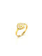 Damen Gold Ring K14 585° Spirale