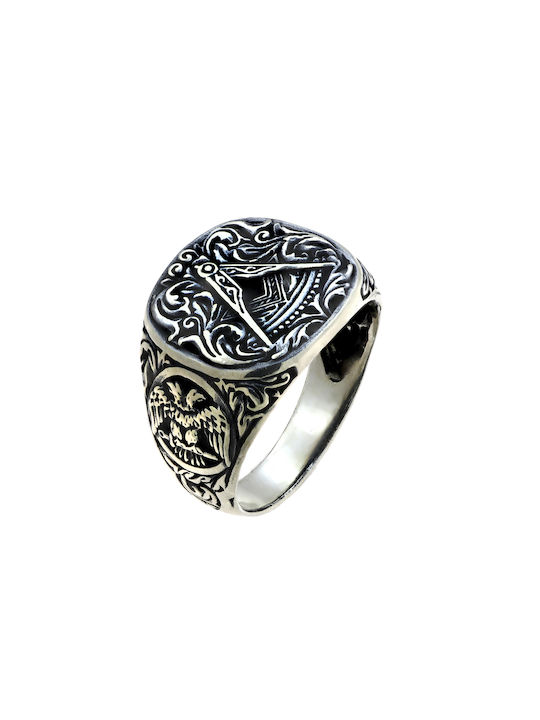 Men's Ring Silver 925° Black Platinum P-71259