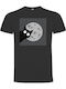 Tshirtakias Moon Cat T-shirt Black